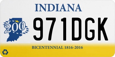 IN license plate 971DGK