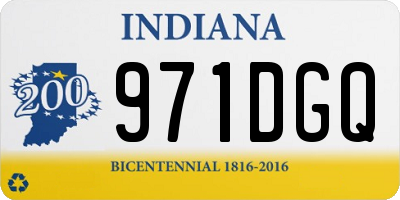 IN license plate 971DGQ