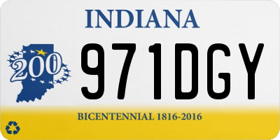 IN license plate 971DGY