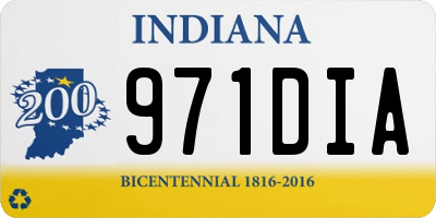 IN license plate 971DIA