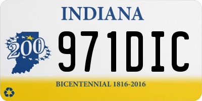 IN license plate 971DIC