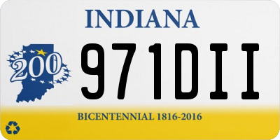 IN license plate 971DII