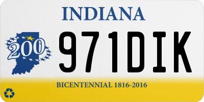 IN license plate 971DIK