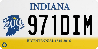 IN license plate 971DIM