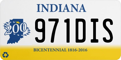 IN license plate 971DIS