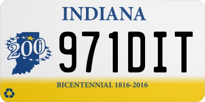 IN license plate 971DIT