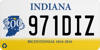 IN license plate 971DIZ