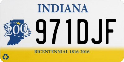 IN license plate 971DJF
