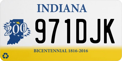 IN license plate 971DJK