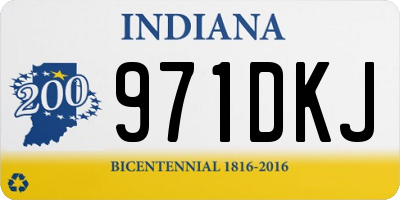 IN license plate 971DKJ