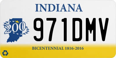 IN license plate 971DMV