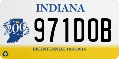 IN license plate 971DOB