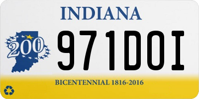IN license plate 971DOI