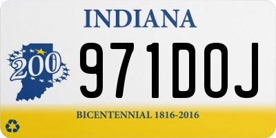 IN license plate 971DOJ