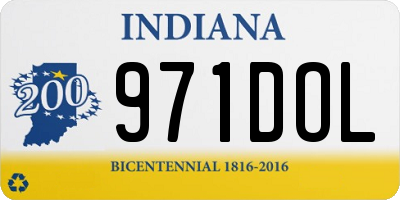 IN license plate 971DOL
