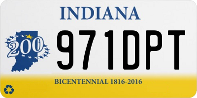 IN license plate 971DPT