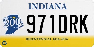 IN license plate 971DRK