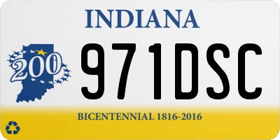 IN license plate 971DSC