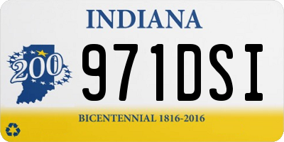 IN license plate 971DSI