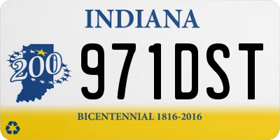 IN license plate 971DST