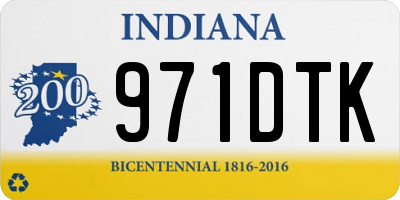 IN license plate 971DTK