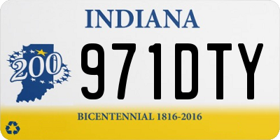 IN license plate 971DTY