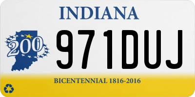 IN license plate 971DUJ