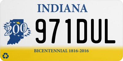 IN license plate 971DUL