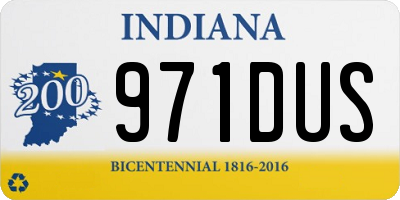 IN license plate 971DUS