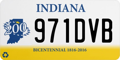 IN license plate 971DVB