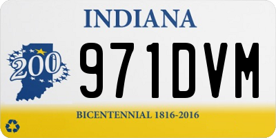 IN license plate 971DVM
