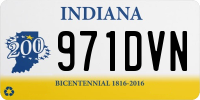 IN license plate 971DVN