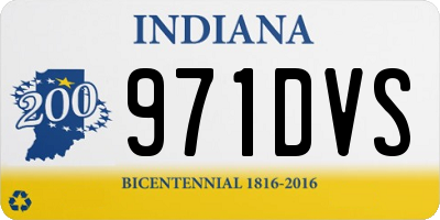 IN license plate 971DVS