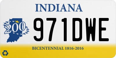 IN license plate 971DWE