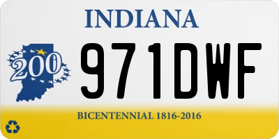 IN license plate 971DWF
