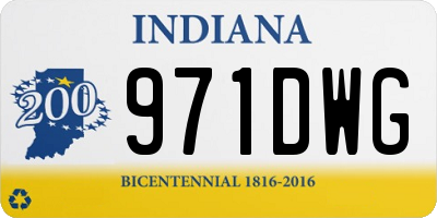 IN license plate 971DWG