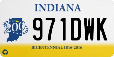 IN license plate 971DWK