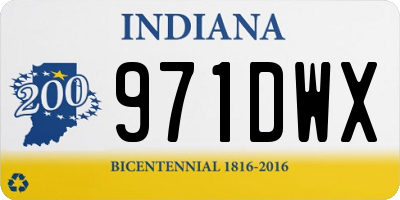 IN license plate 971DWX