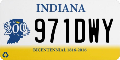 IN license plate 971DWY