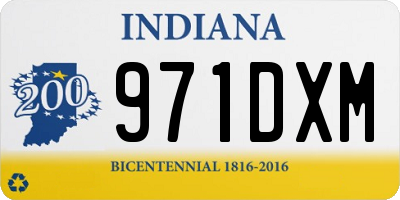 IN license plate 971DXM