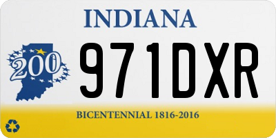 IN license plate 971DXR