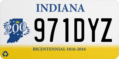 IN license plate 971DYZ