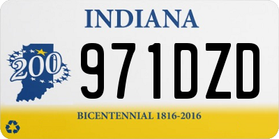 IN license plate 971DZD