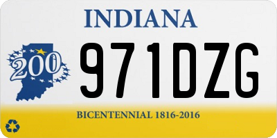 IN license plate 971DZG