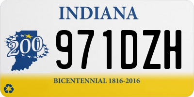 IN license plate 971DZH