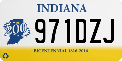 IN license plate 971DZJ