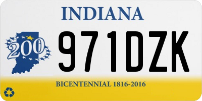 IN license plate 971DZK