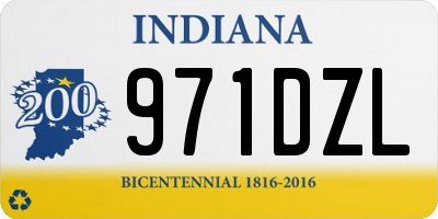 IN license plate 971DZL