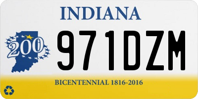IN license plate 971DZM
