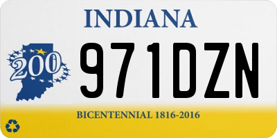 IN license plate 971DZN